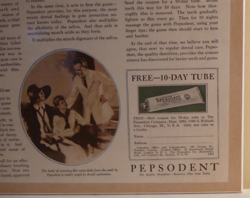 Bathroom Decor Ladies Home Journal April 1927 Pebeco Toothpaste Plaqued Advertisement Dental Office Decor