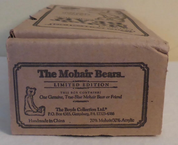 Limited Edition Boyds Collection Mohair Bear Adams F. Bearington