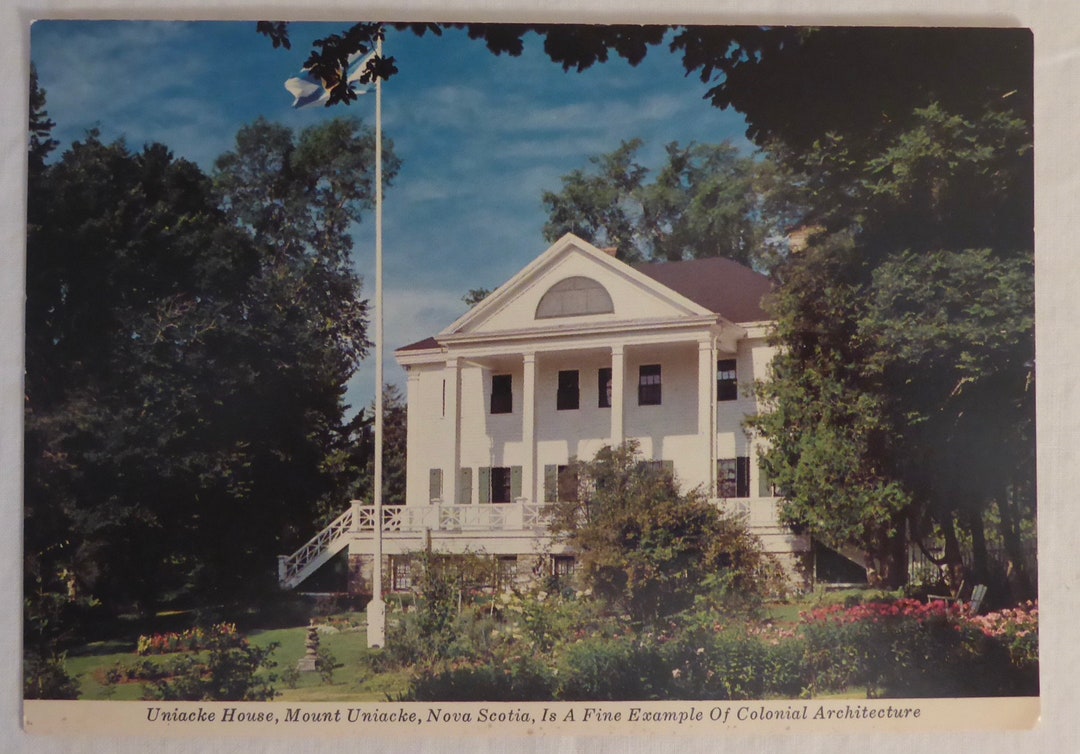 Uniacke House Mount Uniacke Nova Scotia Postcard Vintage Postcard
