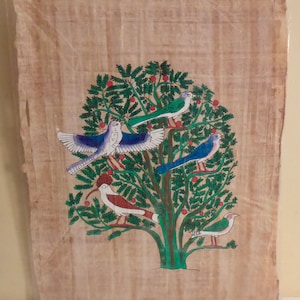 Original Egyptian Papyrus Painting-Vintage Egyptian Painted Papyrus Paper Art-Hand Painted Egyptian Papyrus Picture-Egyptian Art