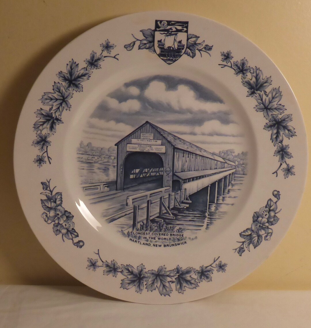 Vintage Hartland Longest Covered Bridge New Brunswick Collector Plate ...
