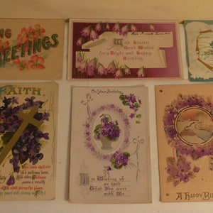 11 cartes postales d'anniversaire anciennes - 11 cartes d'anniversaire du début des années 1900 - 11 cartes d'anniversaire victoriennes - cartes postales anciennes - cartes postales anciennes