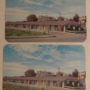 2 cartes postales vintage Hialeah Motel Las Vegas Nevada vers 1950 - cartes postales vintage Las Vegas Nevada - 2 cartes postales vintage Hialeah Motel