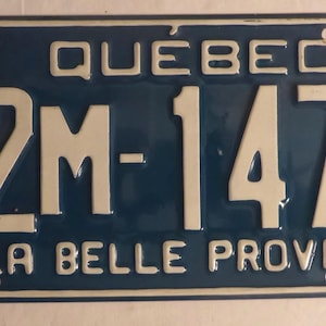 1968 Quebec La Belle Province License Plate - 1968 Quebec License Plate - Collectible 1968 PQ License Plate Quebec Memorabilia