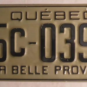 1971 Quebec La Belle Province License Plate - 1971 Quebec License Plate - Collectible 1971 PQ License Plate Quebec Memorabilia