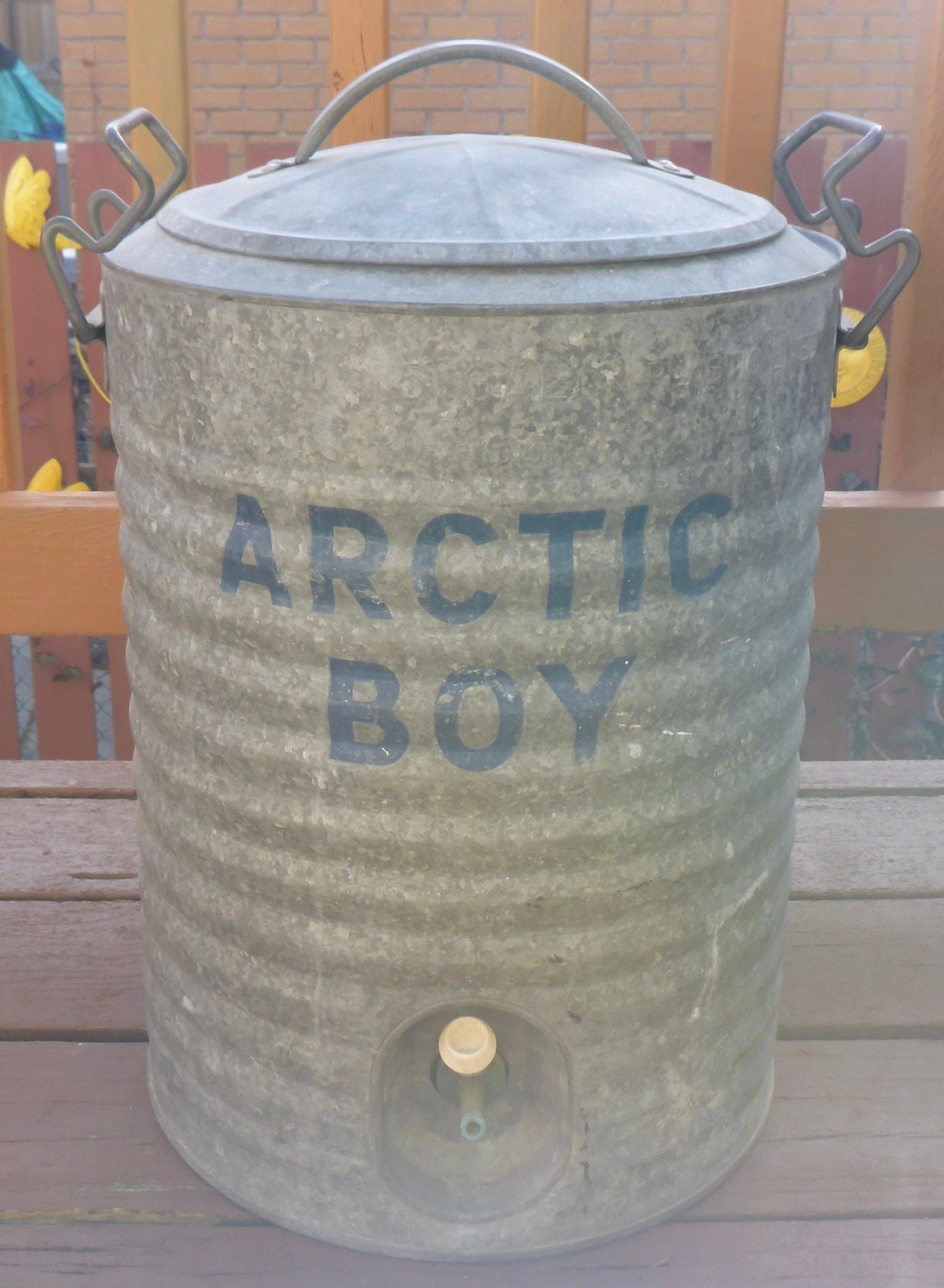 Vintage Schlueter Mfg Co. St. Louis Mo Arctic Boy Galvanized Vintage Schlueter Mfg Co. St. Louis Mo Arctic Boy Galvanized