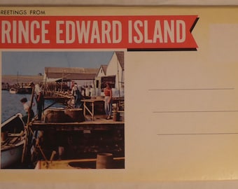 Vintage Prince Edward Island Canada Fold-Out Postcard Booklet - Vintage PEI Postcards - Vintage Prince Edward Island Postcards