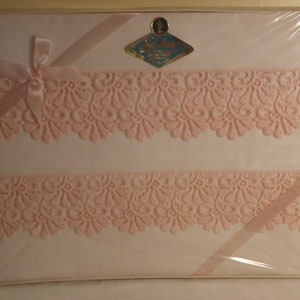 Vintage Lady Christina Embroidered Pillowcase Set Made in Canada in Original Packaging - Vintage Pillowcase Set