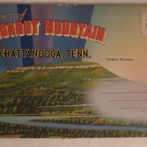 Vintage Souvenir of Lookout Mountain Chattanooga Tenn. Postcard Booklet - Vintage Lookout Mountain Chattanooga Tenn Postcards