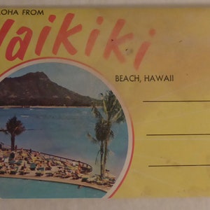 Carnet de cartes postales vintage souvenir de la plage de Waikiki à Hawaï - Cartes postales vintage souvenir de l'Aloha de la plage de Waikiki à Hawaii