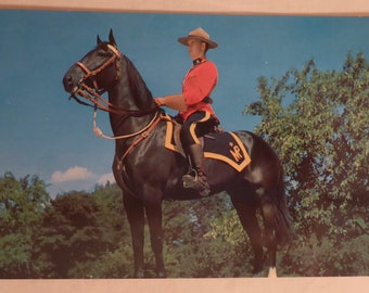 Vintage RCMP Post Card-Vintage Royal Canadian Mounted Police Canada Post Card-Plastichrome by Colourpictures Publishers Inc. Boston PostCard