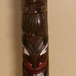 Vintage BOMA Totem Pole made in Canada - BOMA Canada 10 1/4&quot; Hand Painted Totem Pole - Northwest Coast Haida Indigenous Totem Pole