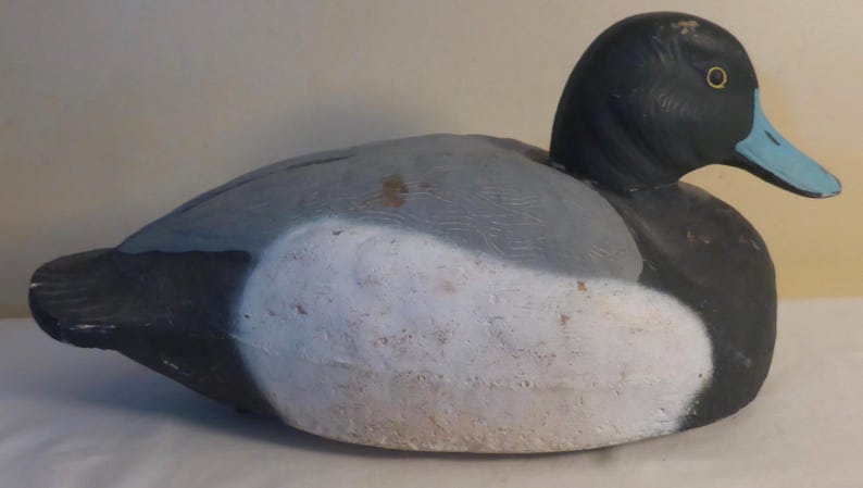 1960's Decoys Unlimited Clinton Iowa Bluebill Duck Decoy-Rustic Duck Decoy-Vintage Hunting Decor - Cottage Decor-Hunting Lodge Decor - Drake image 5