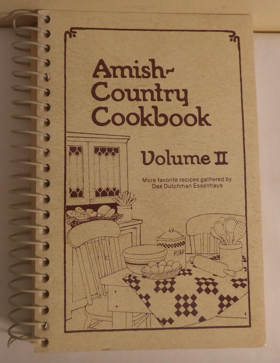 Country Cookbook Graphics 1986 Copy of Amish Country Cookbook Volume II Bethel Publishing Elkart ...