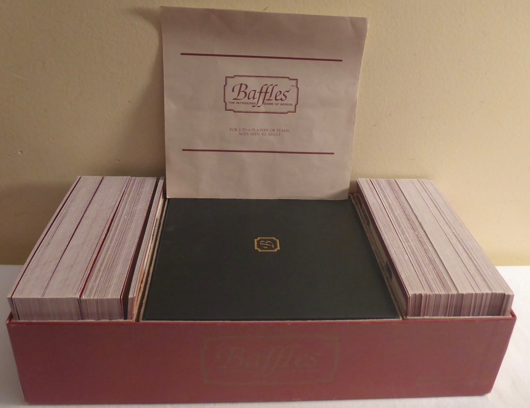 1980's Baffles Word Game Vintage Baffles Signature One Edition Board