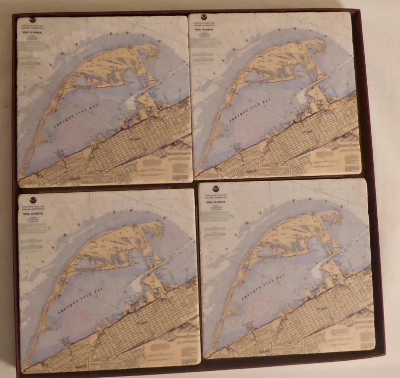 Harvard Screencraft Tileworks Set of Marble Coasters - Thumbnail 3