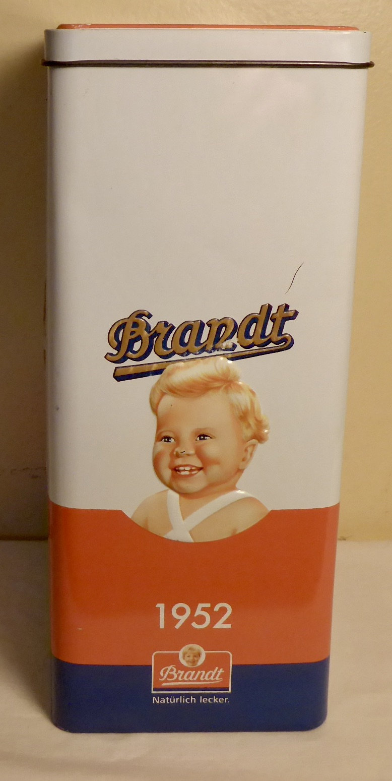 German Brand Brandt Der Markenzwieback Storage Tin - 90th Anniversary Brandt -zwieback Germany Tin - Brandt Germany Storage Tin - Etsy, image size:778x1549