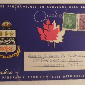 1950's Centre De La Ville De Quebec Fold Out Post Card Booklet-1950's Centre of Quebec City Fold Out Post Card Booklet-Old Quebec Postcards