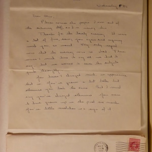 1950&#39;s Hand Written Letter on Toronto East General and Orthopaedic Hospital Toronto Ontario Canada - Vintage Ephemera