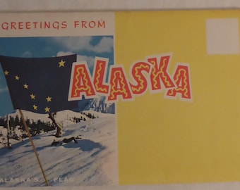 Carnet de cartes postales vintage Souvenir de l'Alaska - Carnet de cartes postales vintage Salutations de l'Alaska - Cartes postales vintage de l'Alaska