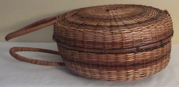 Vintage Hand Woven Rattan Purse - Vintage Hand Wo… - image 3