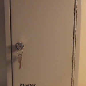 Vintage Locking Metal Master Lock Key Storage Box - Vintage Locking Key Storage Case - Vintage Car Dealership Key Cabinet