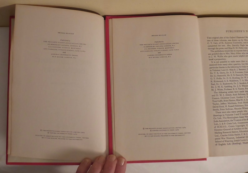 1964 the Reader's Digest Great Encyclopedia Dictionary Volumes One & Two Published by Oxford University Press Elvy House London image 7