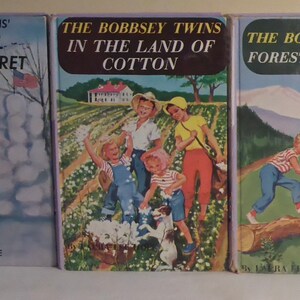 5 Vintage The Bobbsey Twins Books by Laura Lee Hope - Vintage Bobbsey Twin Books - 5 Vintage Bobbsey Twin Books - The Bobbsey Twins