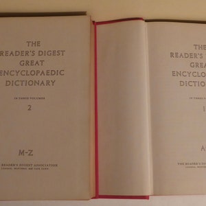 1964 the Reader's Digest Great Encyclopedia Dictionary Volumes One & Two Published by Oxford University Press Elvy House London image 6