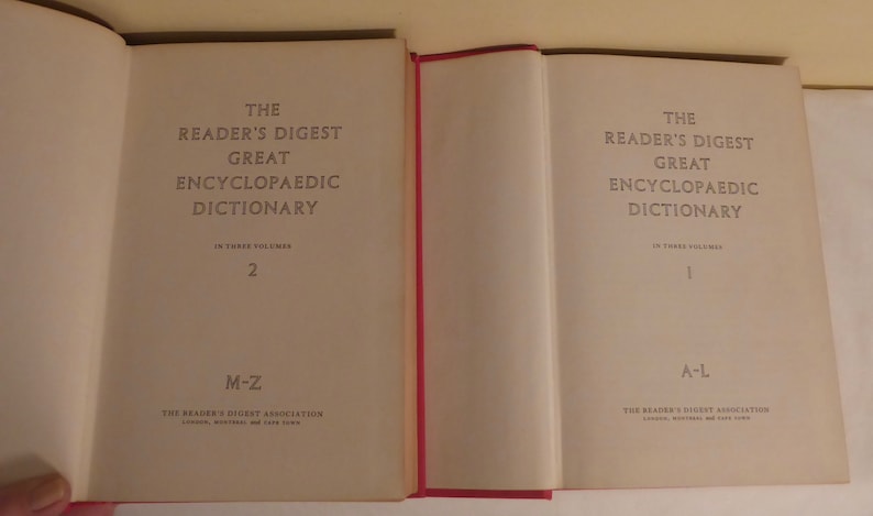 1964 the Reader's Digest Great Encyclopedia Dictionary Volumes One & Two Published by Oxford University Press Elvy House London image 6