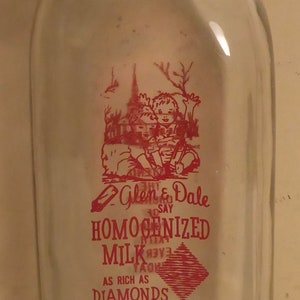 Vintage Glendale Dairy Bartonville Ontario Milk Bottle - Vintage Bartonville Ontario Milk Bottle - Vintage Milk Bottle