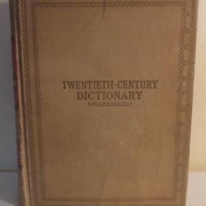 1937 Webster’s Unabridged New Twentieth Century Dictionary - Antique Oversized Webster&#39;s Dictionary - Antique Reference Book