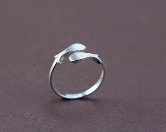 Sterling Silver Double Fish Ring