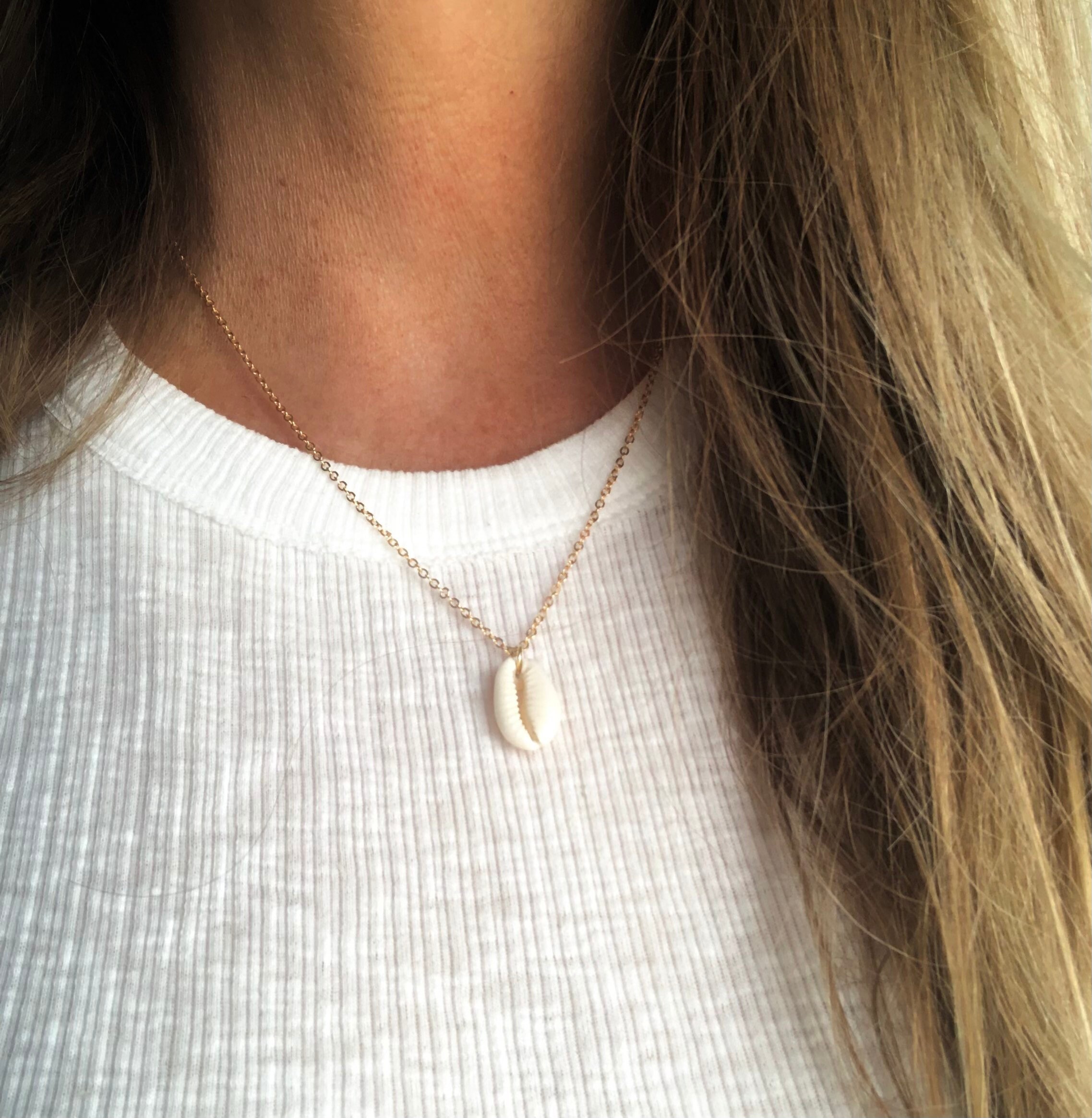 Gold Puka Shell Necklace | Etsy