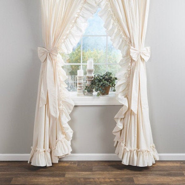Cottage Ruffled Curtains (100"Wide)