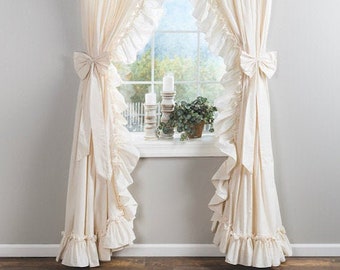 Cottage Ruffled Curtain (200" Wide)