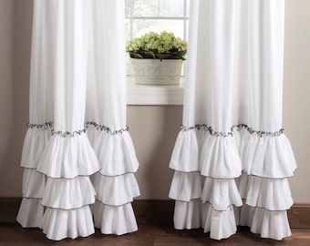 NEW Pearl Edged Kimberly Ruffled Curtain