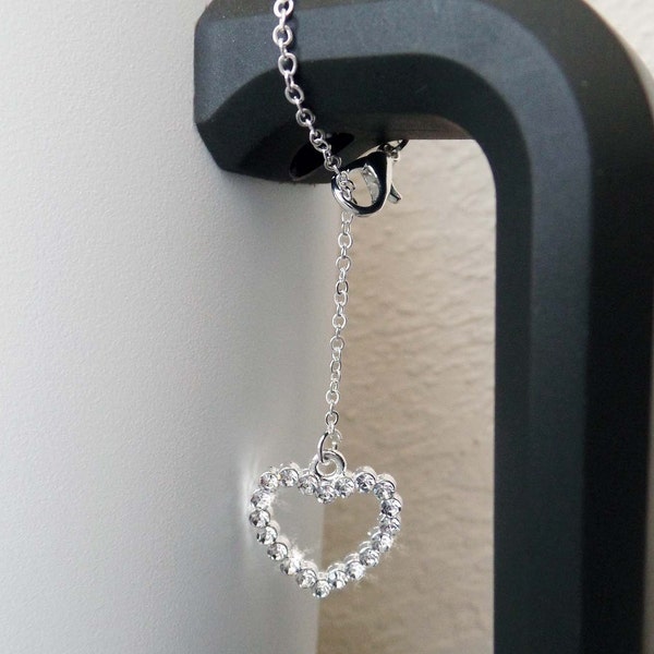 Rhinestone Heart Charm | Stanley Cup Handle Charm | Tumbler Handle Charm | Personalized Charm