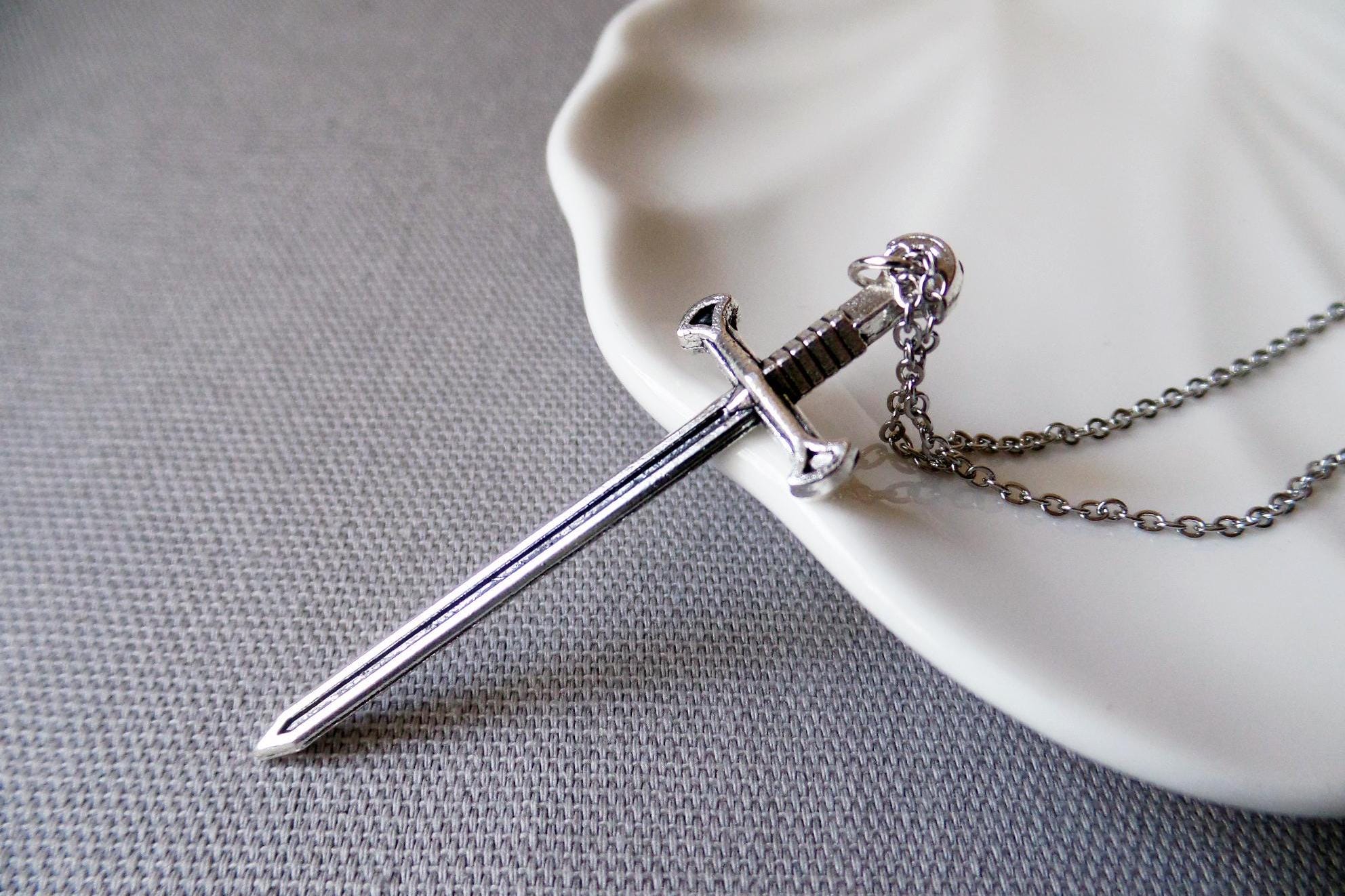 Silver Sword Necklace - Etsy
