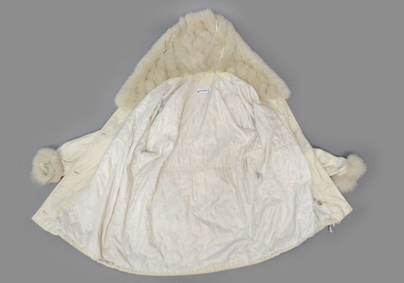 Vintage Colette Arctic Fox Fur Lined Hood + Cuff … - image 6