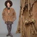 Vintage Ashy Sturdy Suede Leather Angel Fringe Hippie Native Ethnic Cowboy Camel Sun Beaded Braided Blazer Blanket Jacket Shabby Boho 70s S