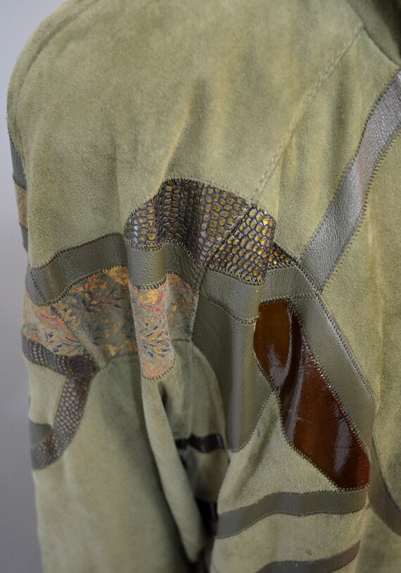Vintage Patchwork Embroidered Blanket Navajo Dust… - image 5