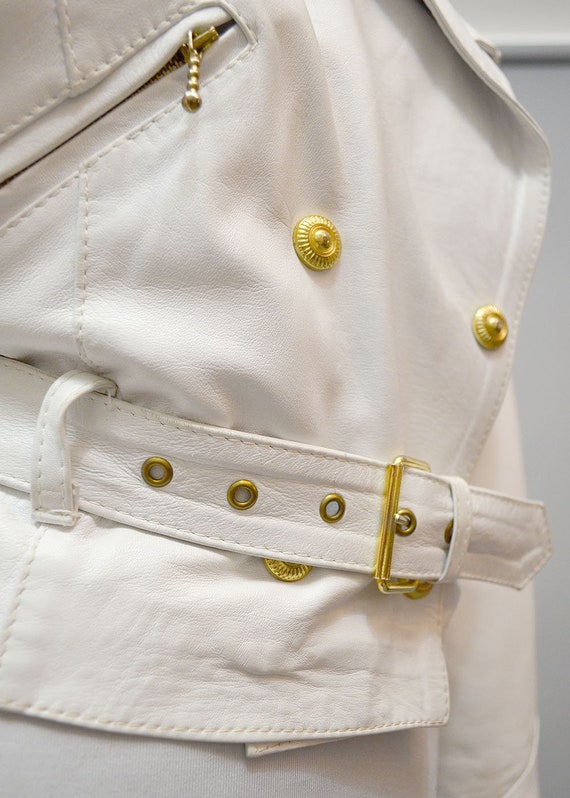 Vintage Italy GRUTTOLA Leather Buckle Belted Stud… - image 3