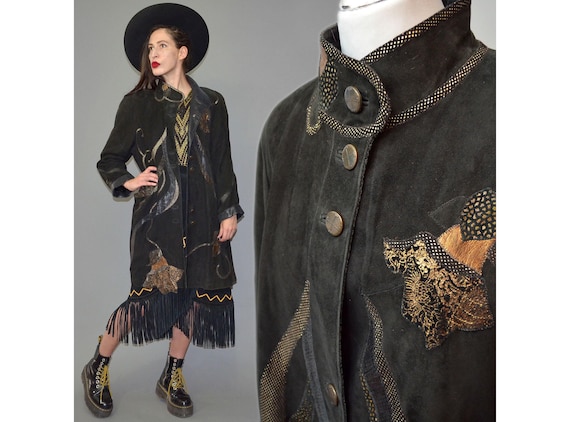 Vintage Brocade Pyrate Patchwork Embroidered Blan… - image 1