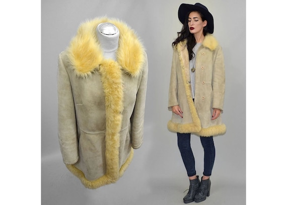 Vintage Shaggy Hippie Princess Real Shearling She… - image 1