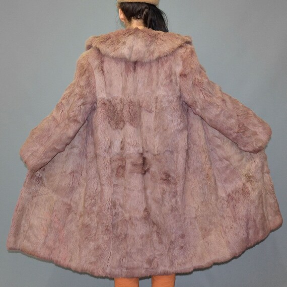 Vintage Pastel Pink Dyed Real Rabbit Fur Box Coat… - image 4