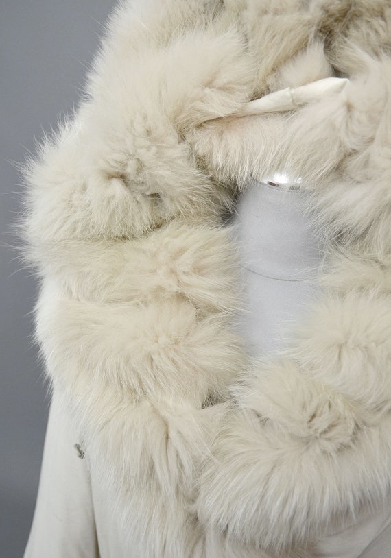 Vintage Colette Arctic Fox Fur Lined Hood + Cuff … - image 10