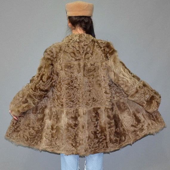 Vintage Shearling Curly Shaggy Lamb Fur Princess … - image 6