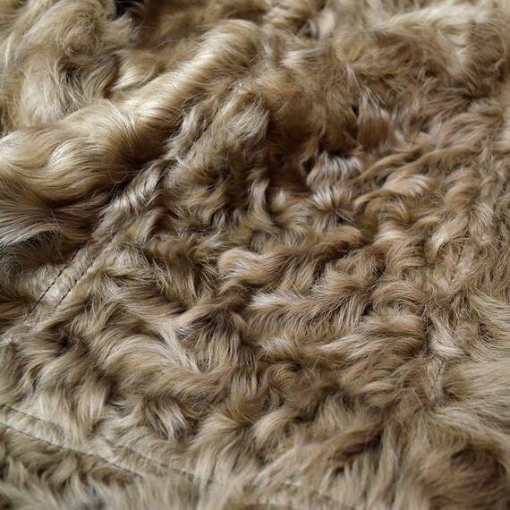 Vintage Shearling Curly Shaggy Lamb Fur Princess … - image 4