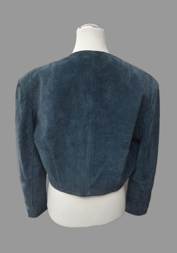 Vintage Yuppie Company Pork Suede Leather Cropped… - image 5